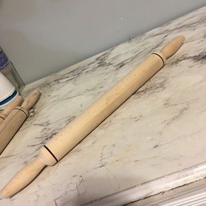 Natural  one piece rolling pin/ NWOT